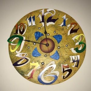 Colorful Artist-created Clock
